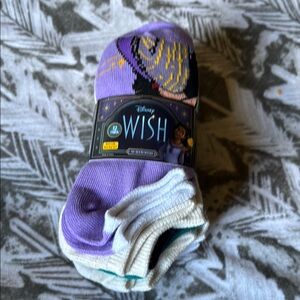Disney Purple and White Casual Socks
